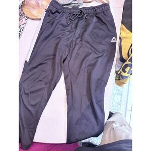 Reebok Men's Black Jogger Pants with Logo Size 2XL